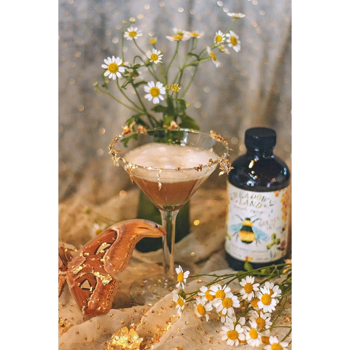 Golden Age Simple Syrup - Honey & Cardamom - Coffee or Cocktails - Meadowland Syrup