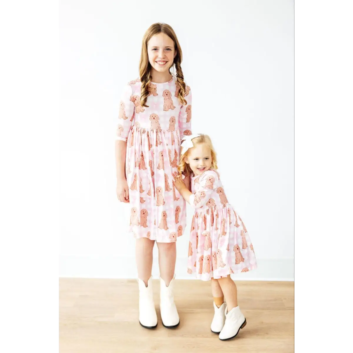 Pocket Twirl Dress - Goldendoodle 3/4 Sleeve - Dogs - Mila & Rose ®