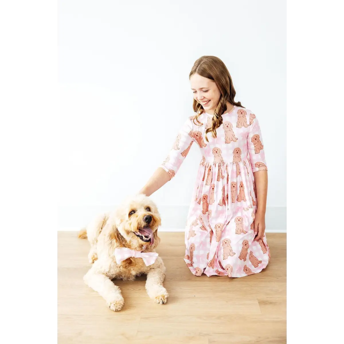 Pocket Twirl Dress - Goldendoodle 3/4 Sleeve - Dogs - Mila & Rose ®