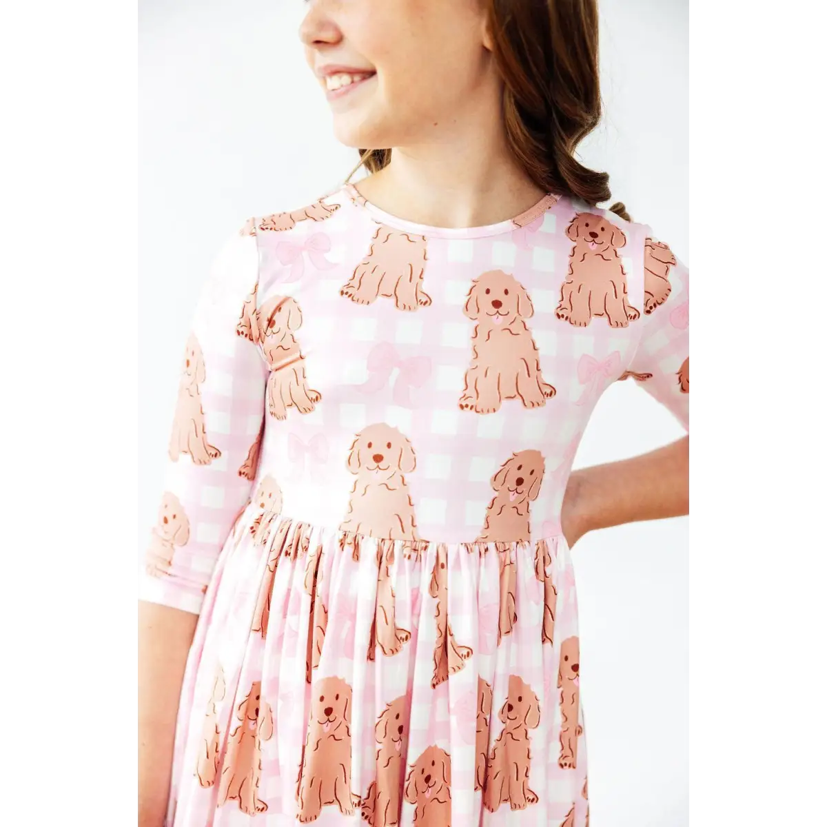Pocket Twirl Dress - Goldendoodle 3/4 Sleeve - Dogs - 6-12M - Mila & Rose ®