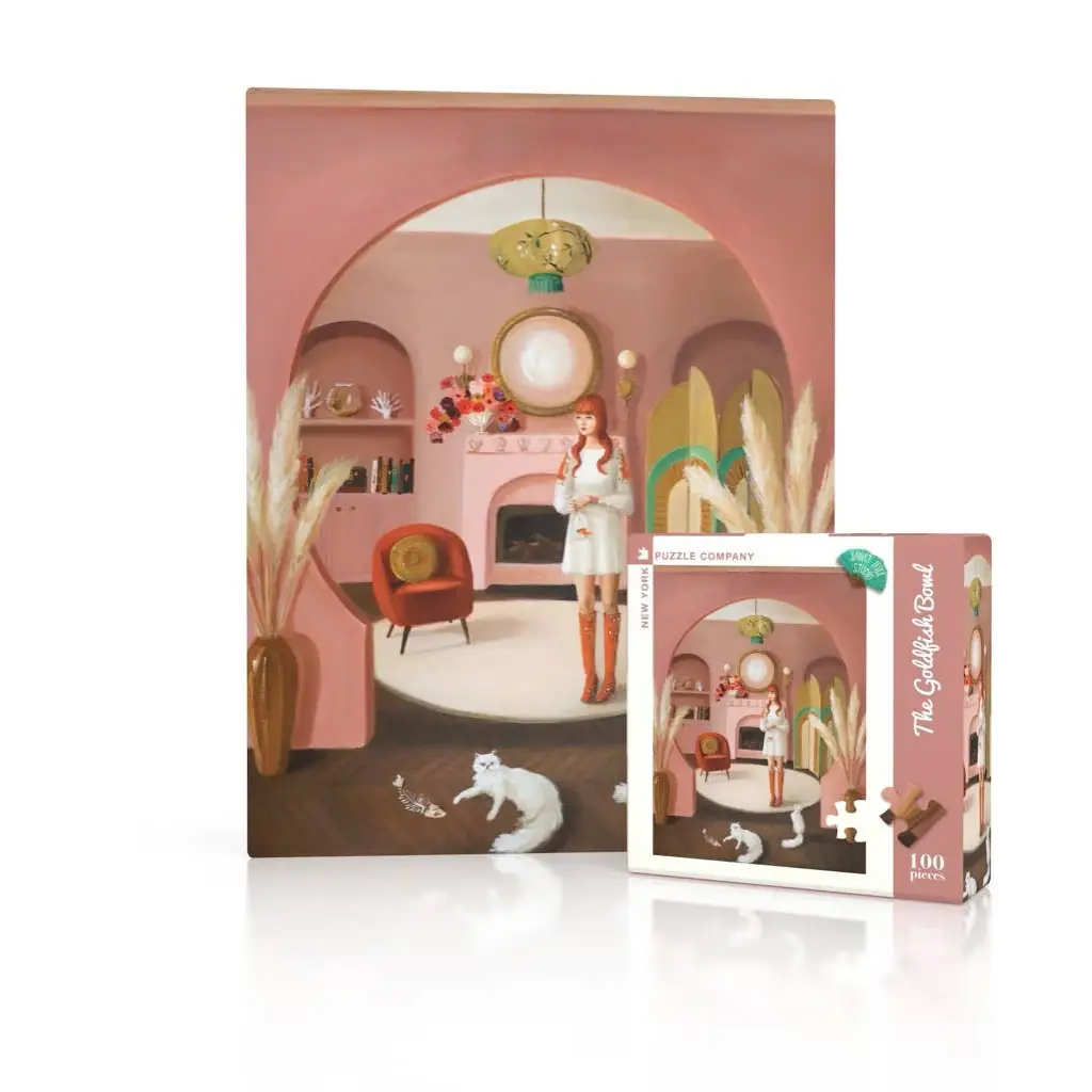 The Goldfish Bowl by Janet Hill - 100 Piece Mini Puzzle - New York Puzzle Company
