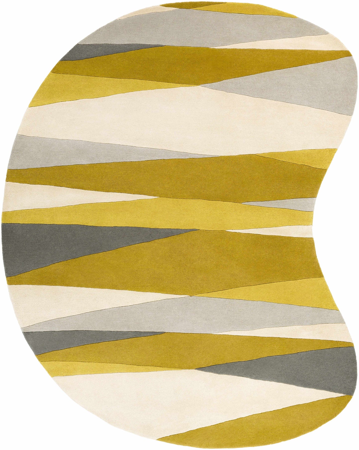 Gold Gray Modern Wool Rug - Boutique Rugs