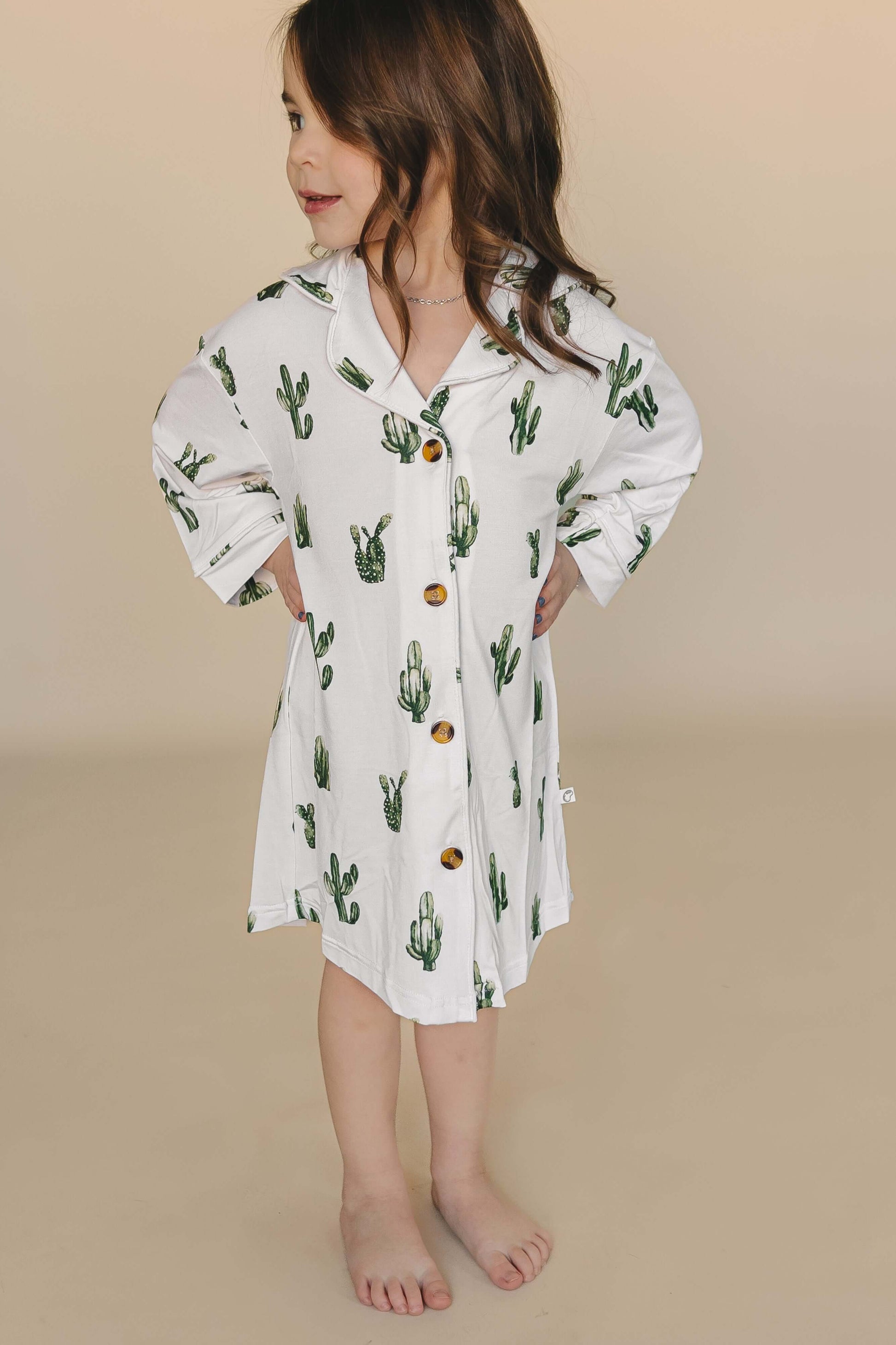 Toddler Nightgown Pajamas - Cactus - Annie Bean