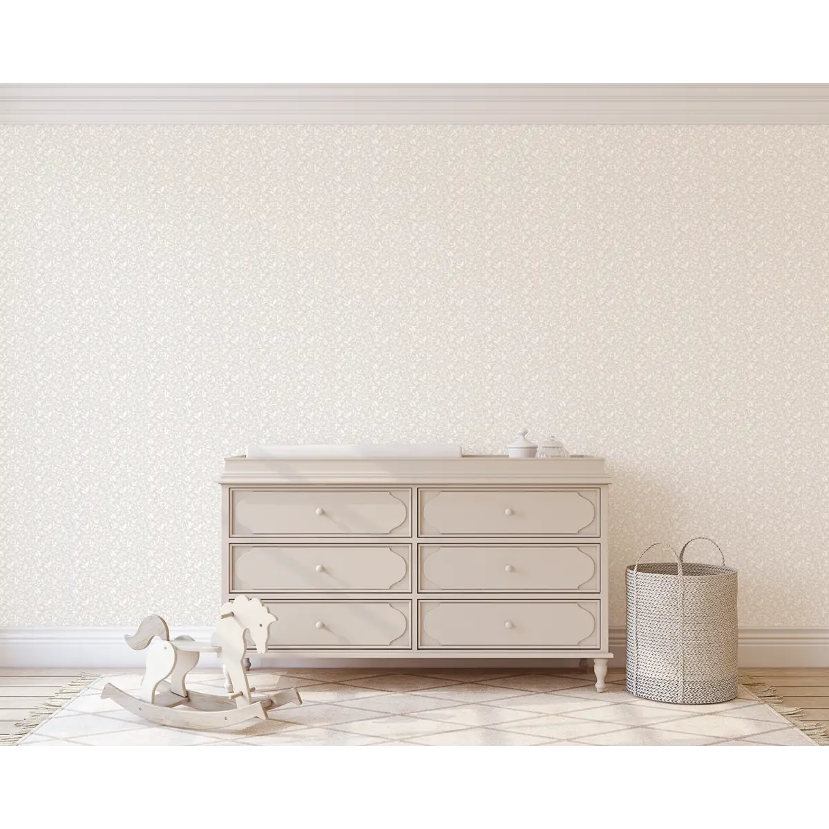 Grace Wallpaper - Leaves - by Elfi Yang - Loomwell Home Goods