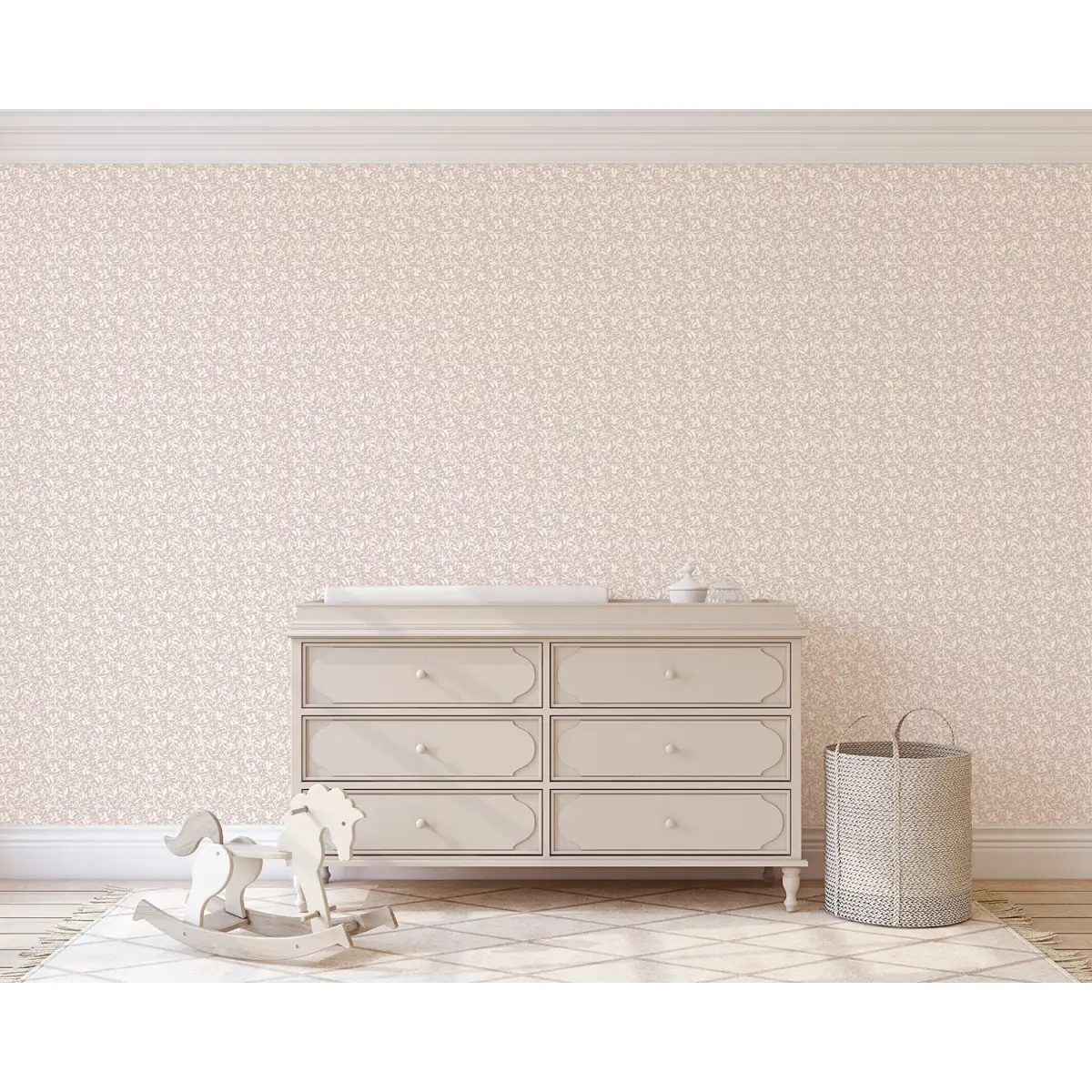 Grace Wallpaper - Leaves - by Elfi Yang - Loomwell Home Goods