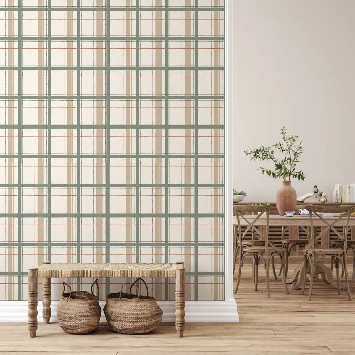Grady Wallpaper - Classic Plaid - by Emma J Rivers - Loomwell Home Goods