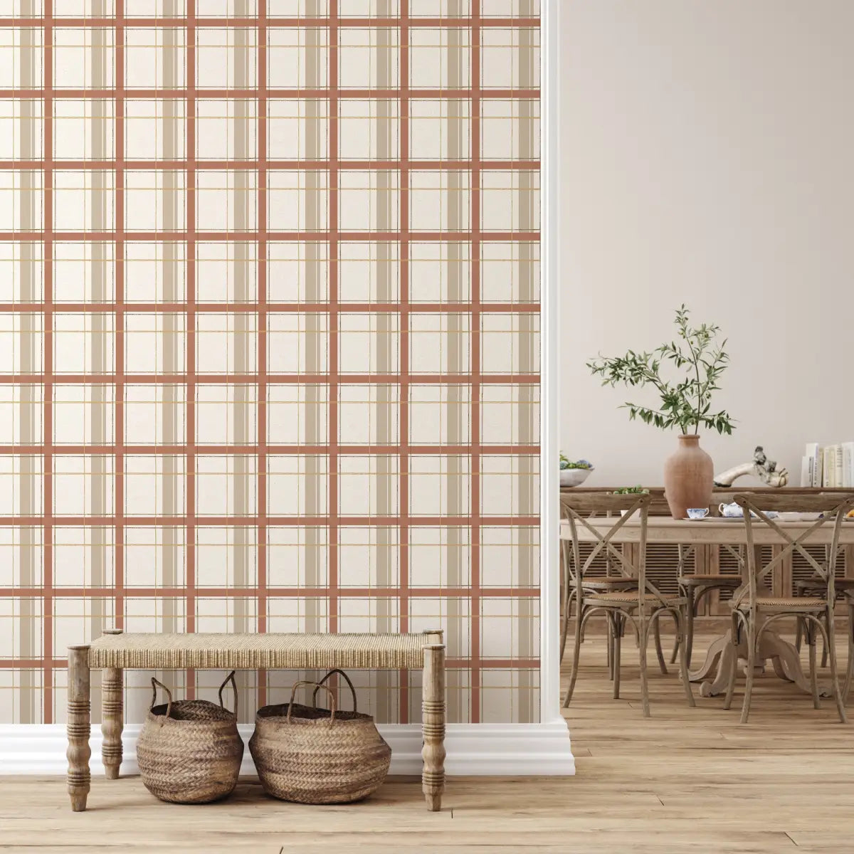 Grady Wallpaper - Classic Plaid - by Emma J Rivers - Loomwell Home Goods