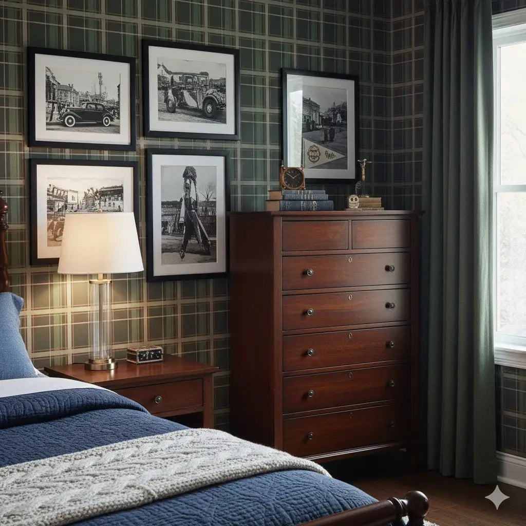 Grady Wallpaper - Classic Plaid - by Emma J Rivers - Loomwell Home Goods