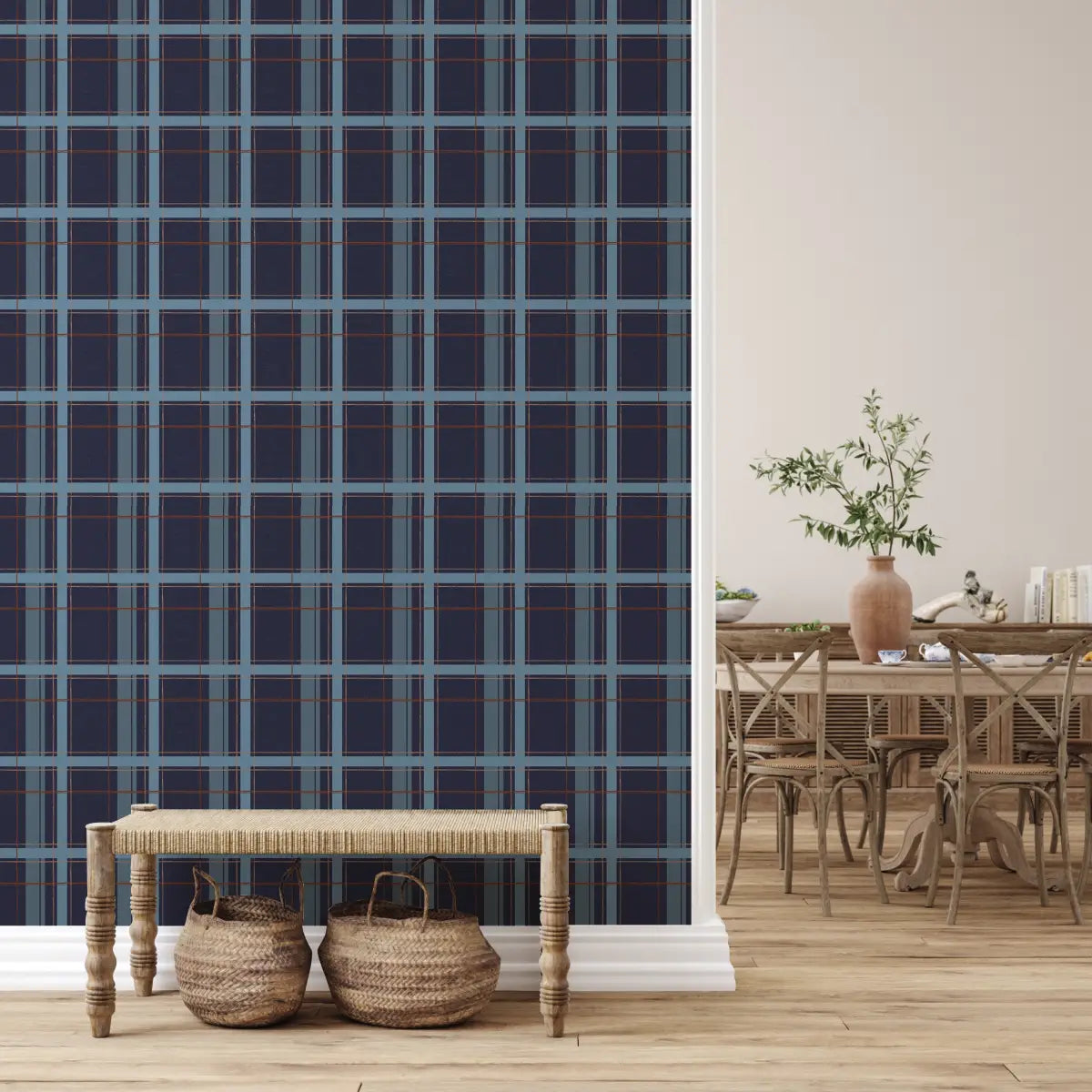 Grady Wallpaper - Classic Plaid - by Emma J Rivers - Loomwell Home Goods