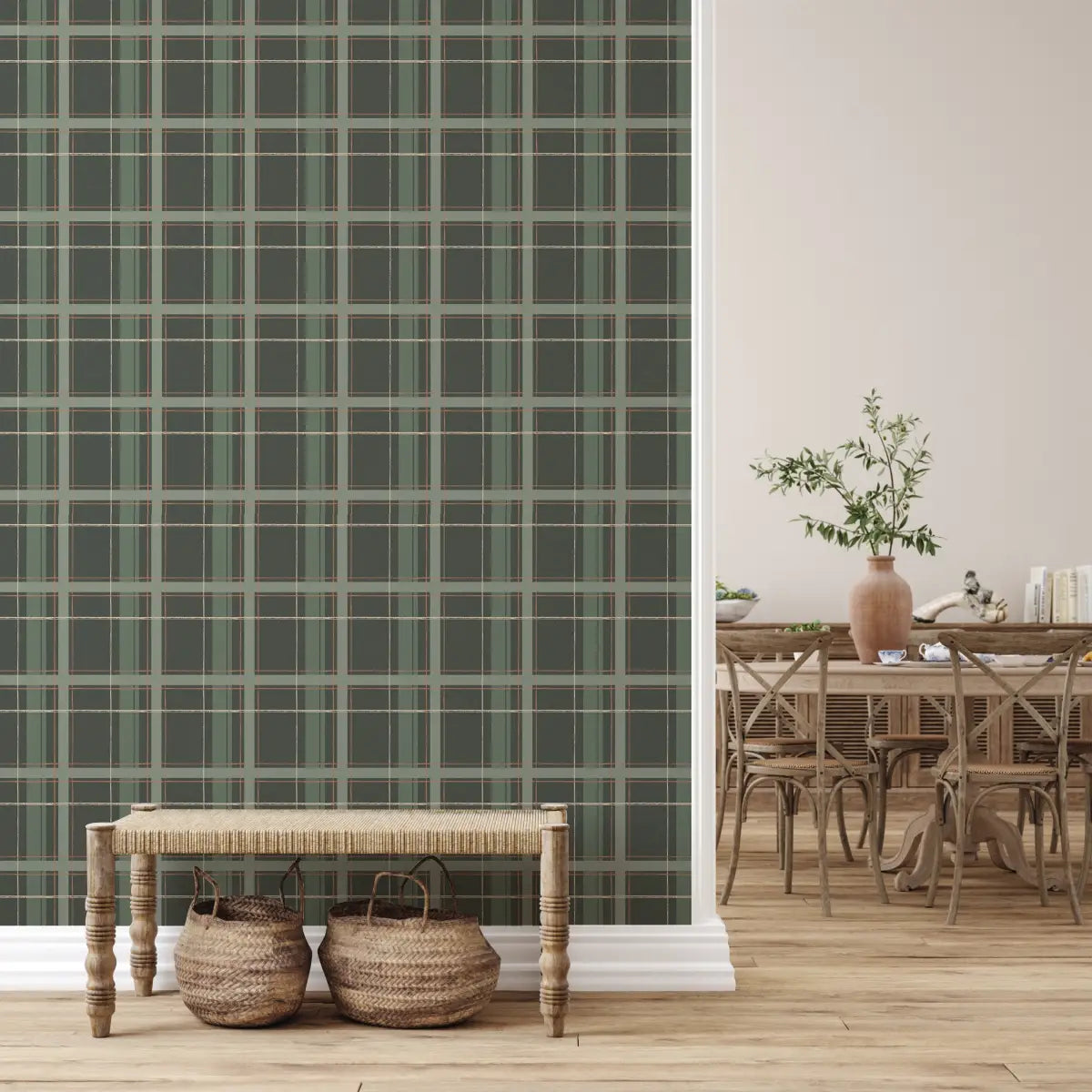 Grady Wallpaper - Classic Plaid - by Emma J Rivers - Loomwell Home Goods