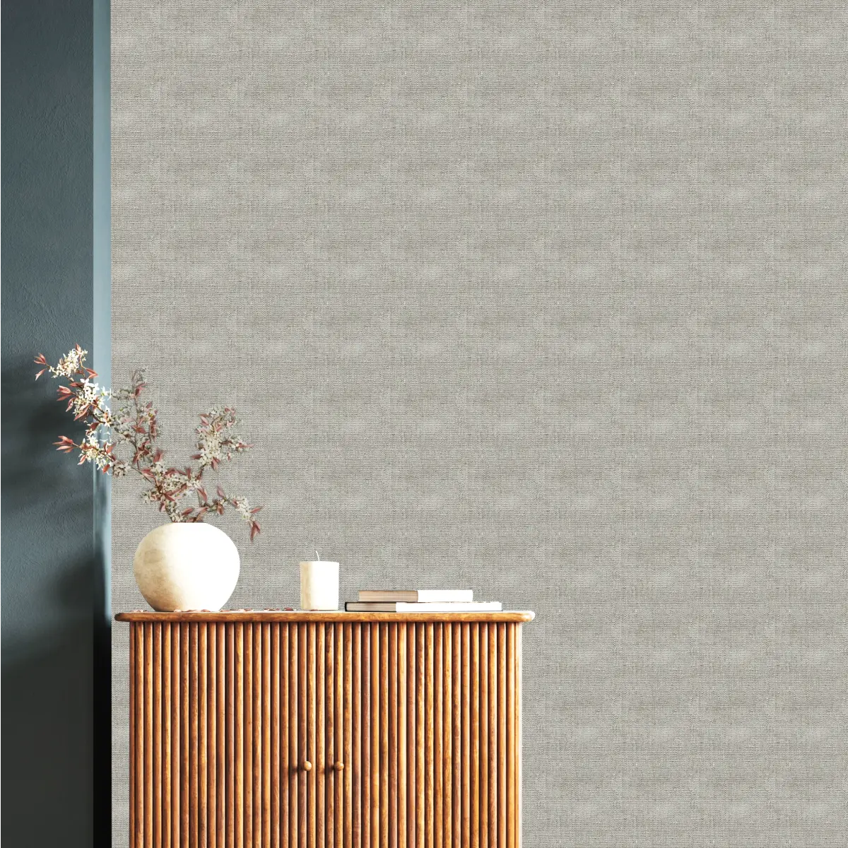 Grasscloth Print Wallpaper - Wipeable - Loomwell Home Goods