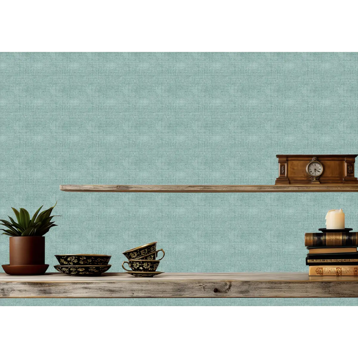 Grasscloth Print Wallpaper - Wipeable - Loomwell Home Goods
