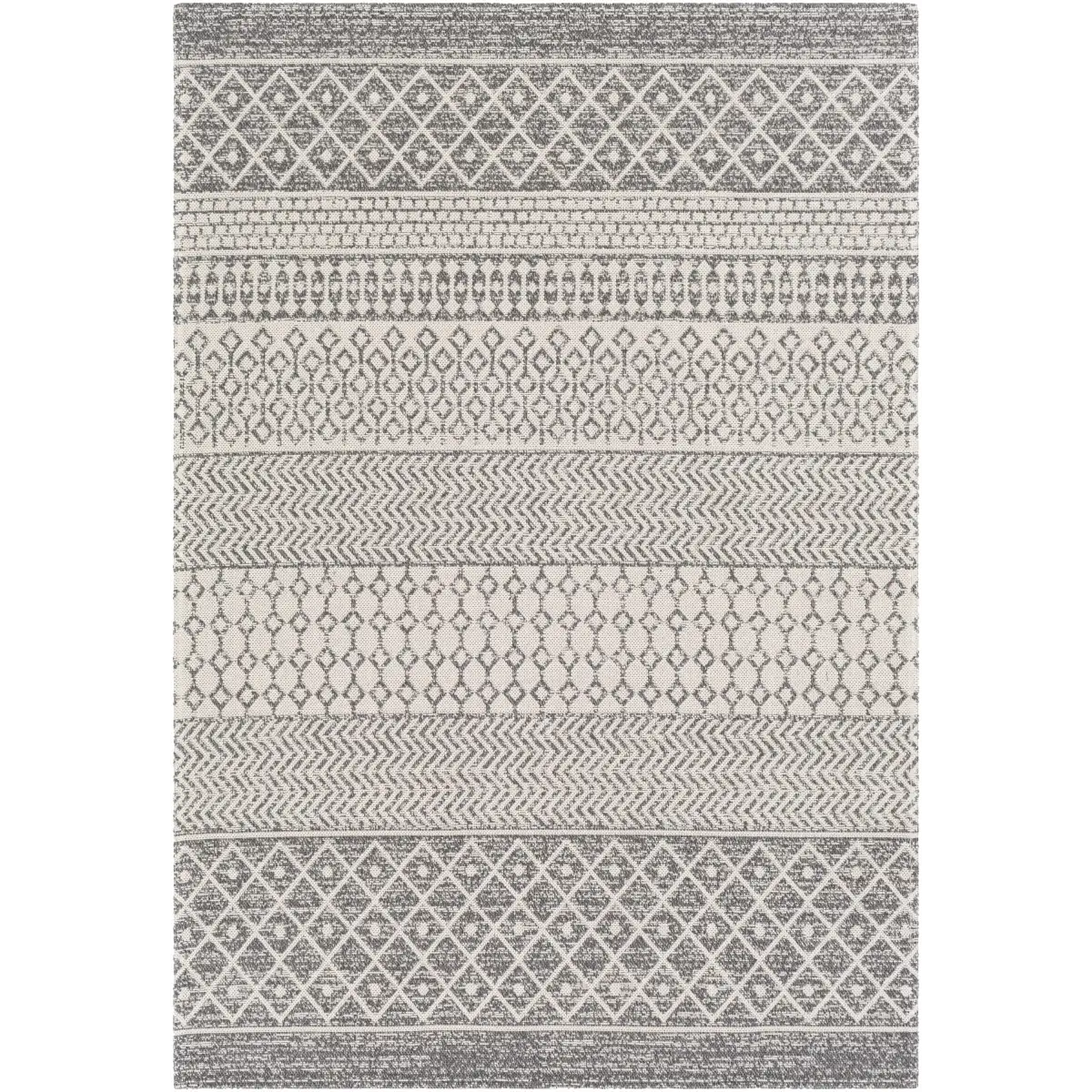 Gray Cotton Area Rug - * 5’ x 7’3’’ Rectangle - Boutique Rugs