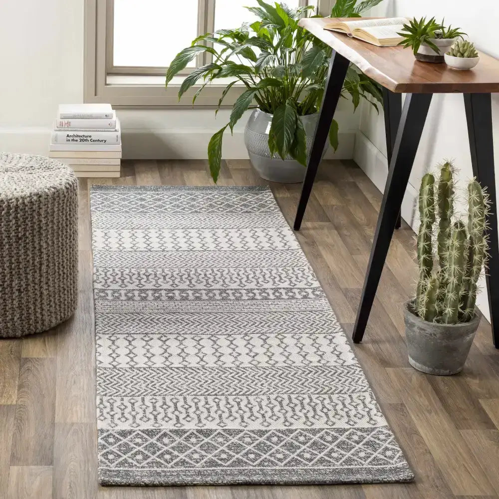 Gray Cotton Area Rug - Boutique Rugs