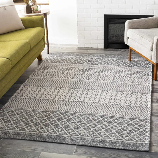 Gray Cotton Area Rug - Boutique Rugs