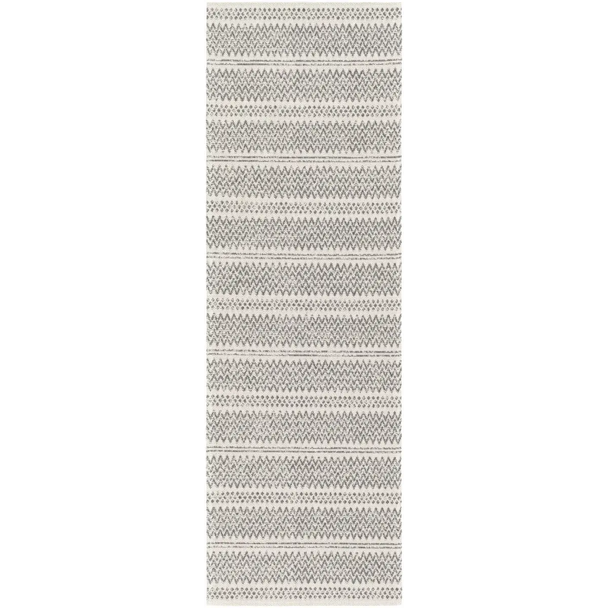 Gray Global Cotton Rug - 2’7’’ x 7’3’’ Runner - Boutique Rugs