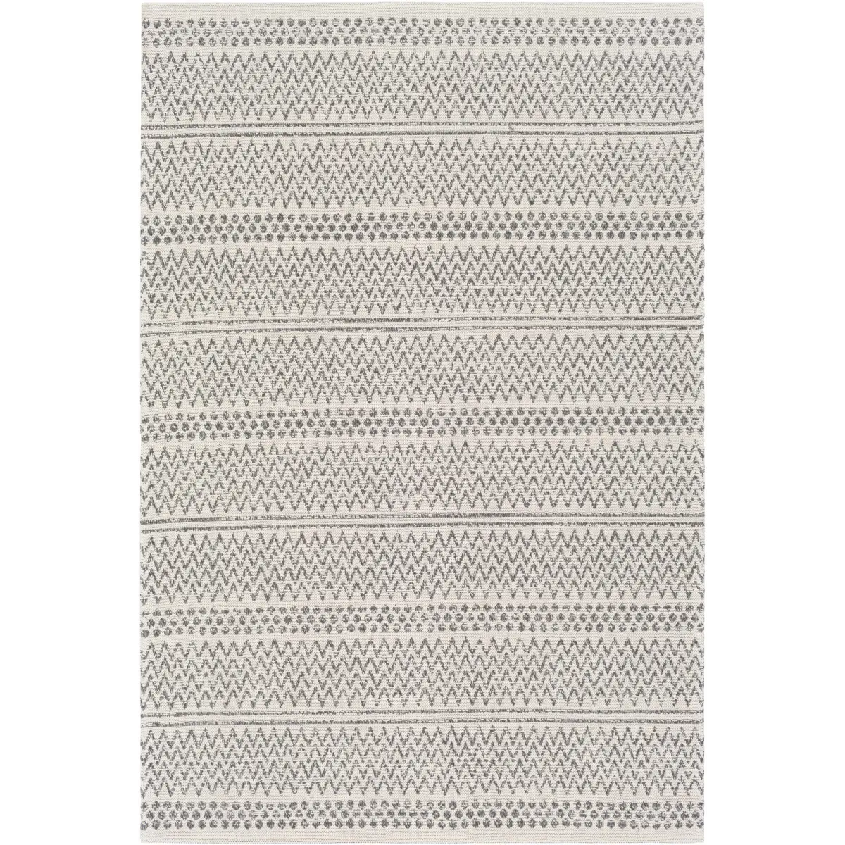 Gray Global Cotton Rug - 5’ x 7’3’’ Rectangle - Boutique Rugs