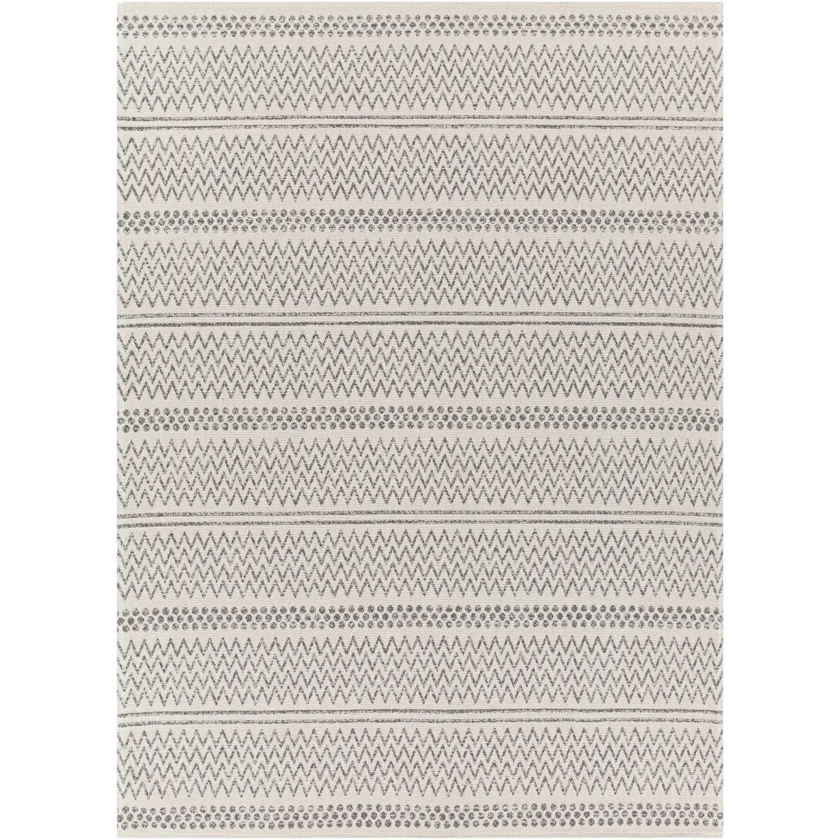 Gray Global Cotton Rug - * 7’7’’ x 10’2’’ Rectangle - Boutique Rugs