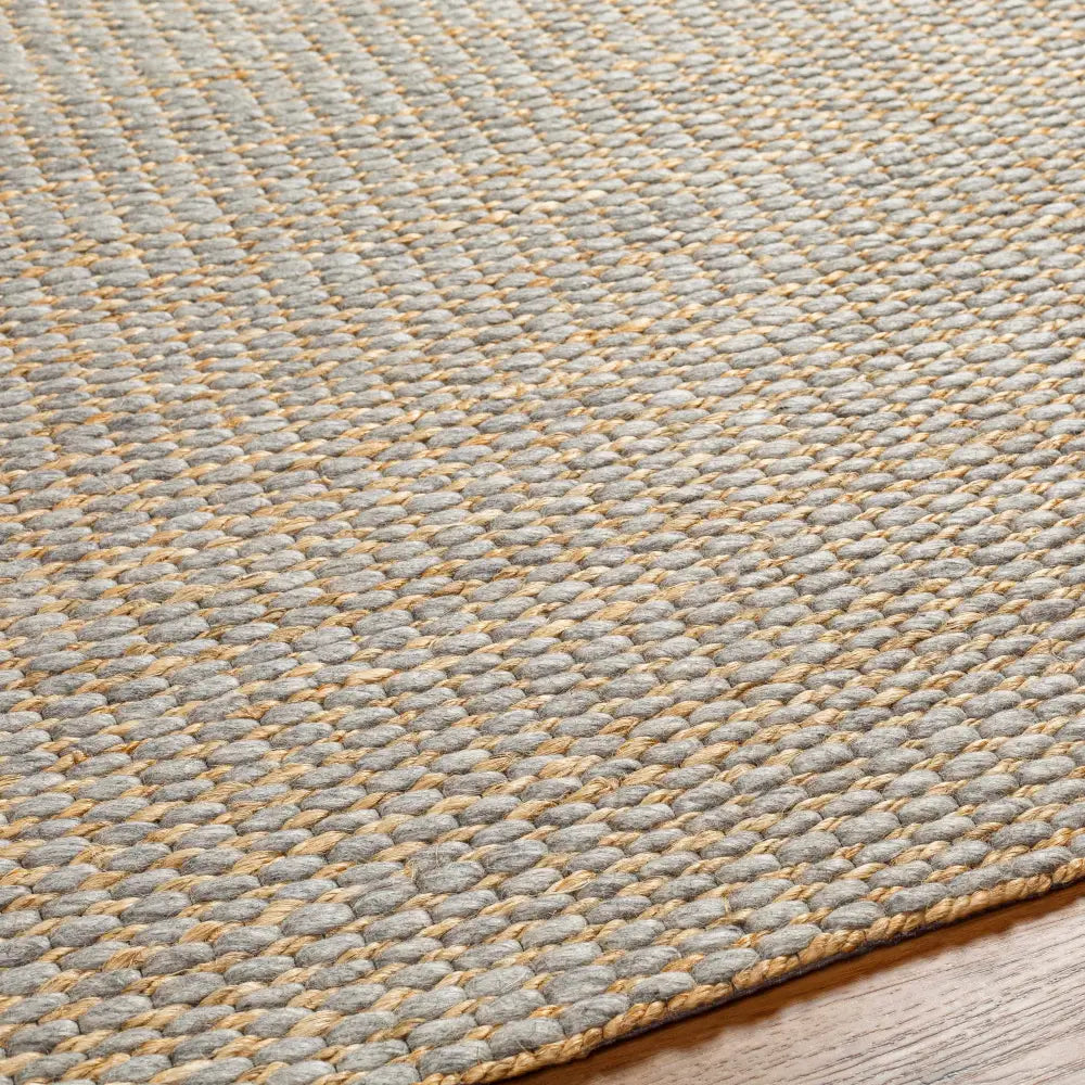 Gray Jute Wool Area Rug - 27’’ x 45’’ Rectangle - Boutique Rugs