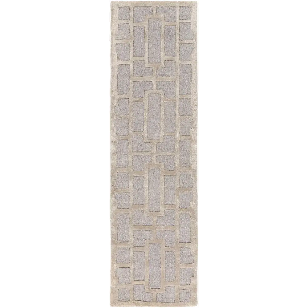 Gray Modern Area Rug - 2’3’’ x 8’ Runner - Boutique Rugs