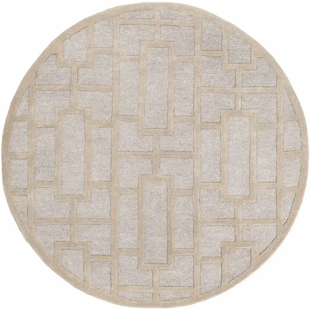 Gray Modern Area Rug - 6’ Round - Boutique Rugs