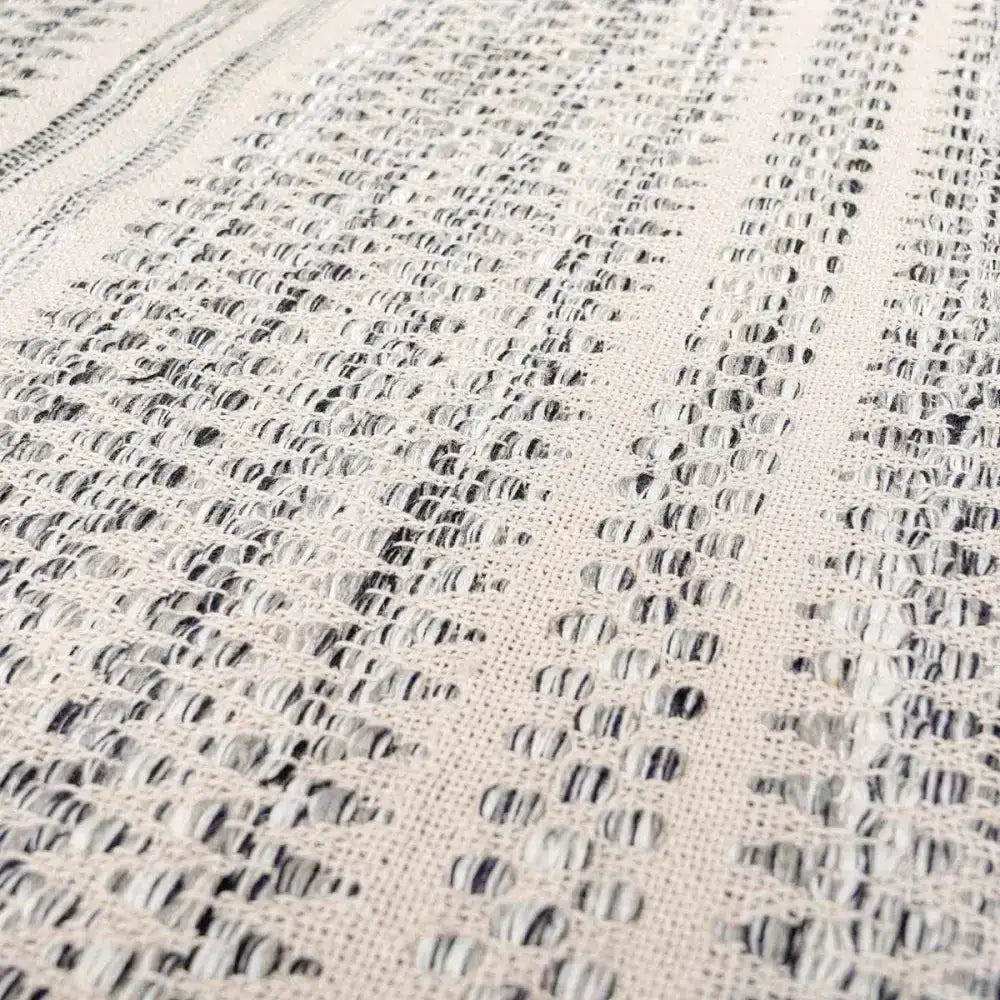 Gray Stripe Wool Area Rug - 2’ x 3’ Rectangle - Boutique Rugs