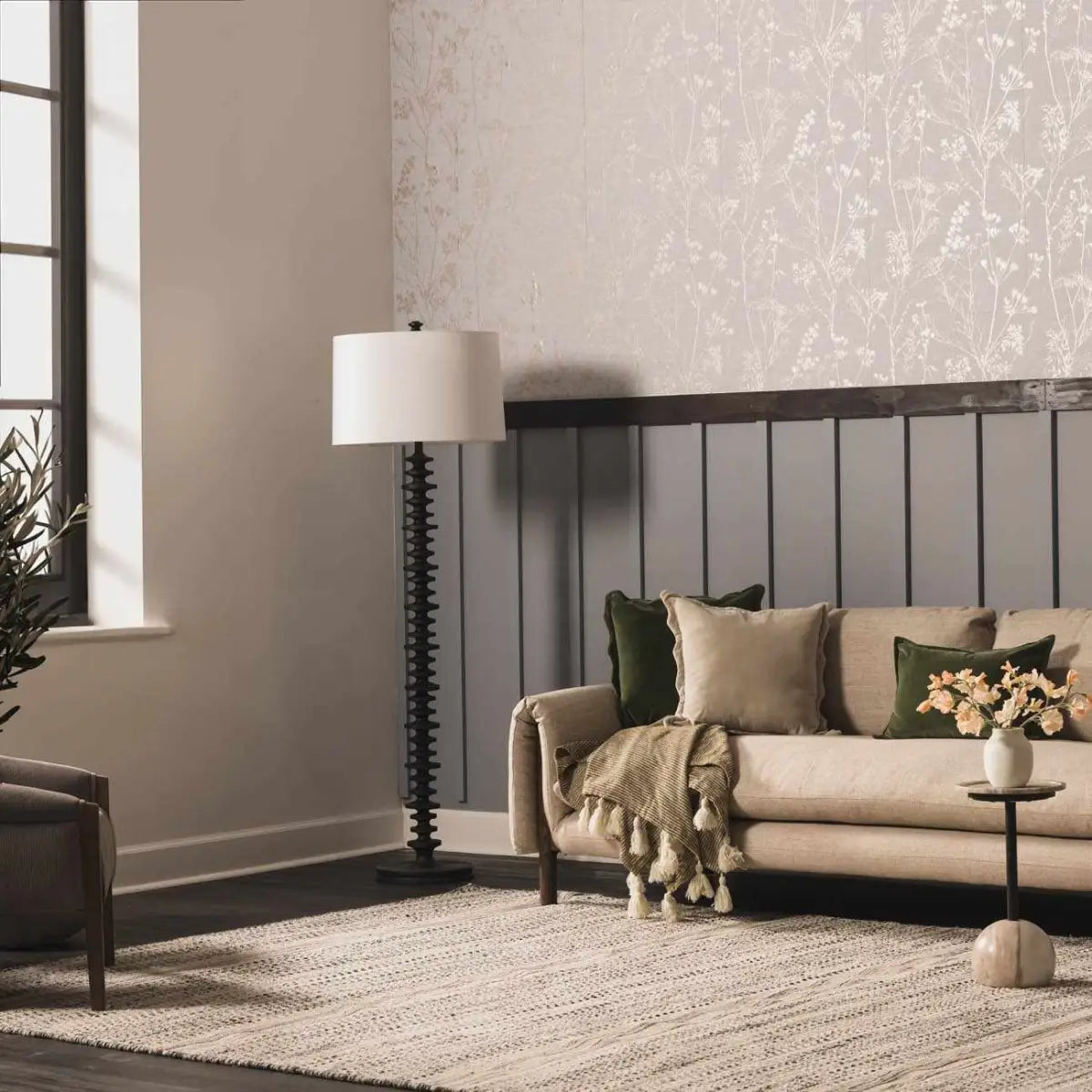 Gray Stripe Wool Area Rug - Boutique Rugs