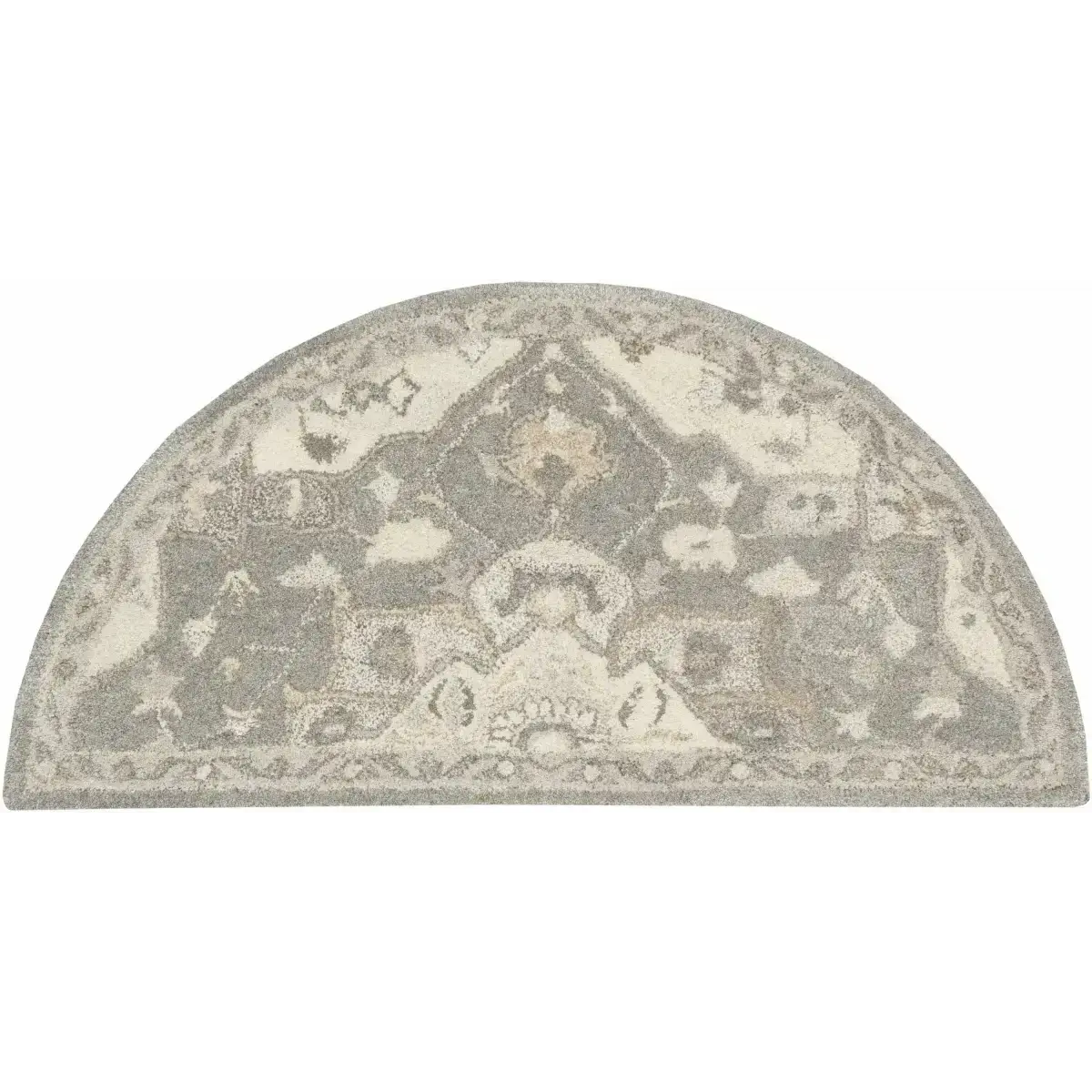 Gray Taupe Hand Tufted Traditional Wool Rug - * 2’ x 4’ Hearth - Boutique Rugs