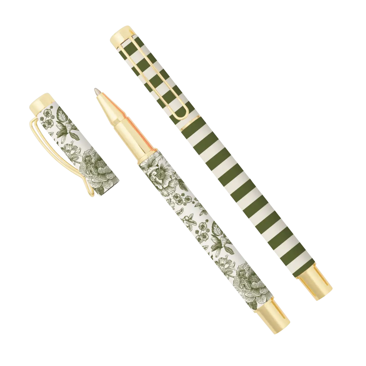 Green Floral Pen Set - Sweet Water Decor