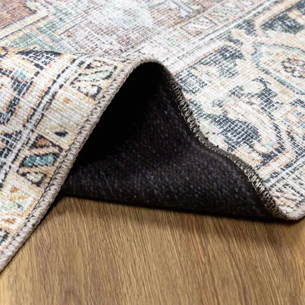 Green Nisa Vintage Washable Area Rug - Boutique Rugs