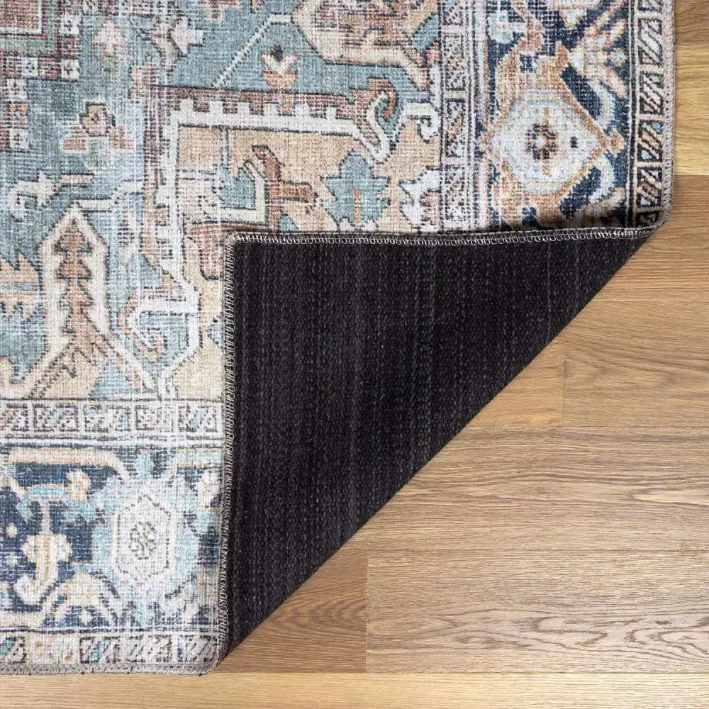 Green Nisa Vintage Washable Area Rug - Boutique Rugs