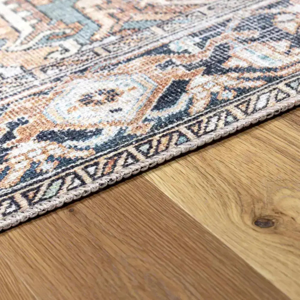 Green Nisa Vintage Washable Area Rug - Boutique Rugs