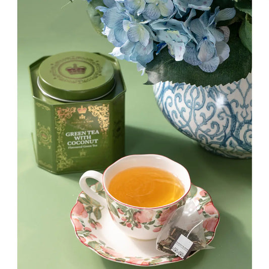 Green Tea with Coconut Ginger and Vanilla - HRP Tin of 30 Sachets - Sachets / Tin of 30 Sachets - Harney & Sons Fine
