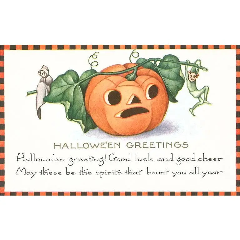 Greeting Card - Halloween Greetings with Jack O’Lantern - Found Image Press