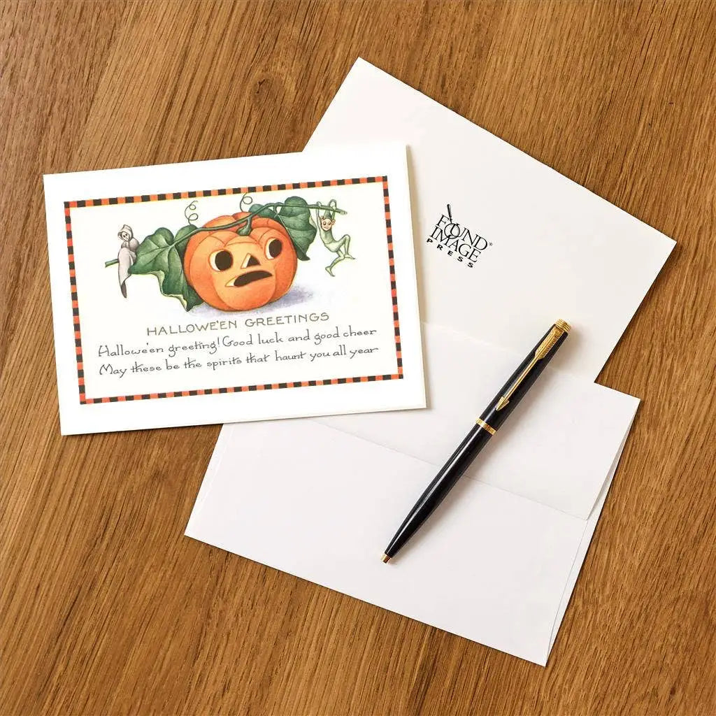 Greeting Card - Halloween Greetings with Jack O’Lantern - Found Image Press