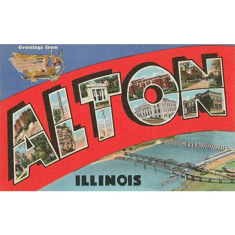Vintage Greeting Card - Greetings from Alton Illinois - Found Image Press
