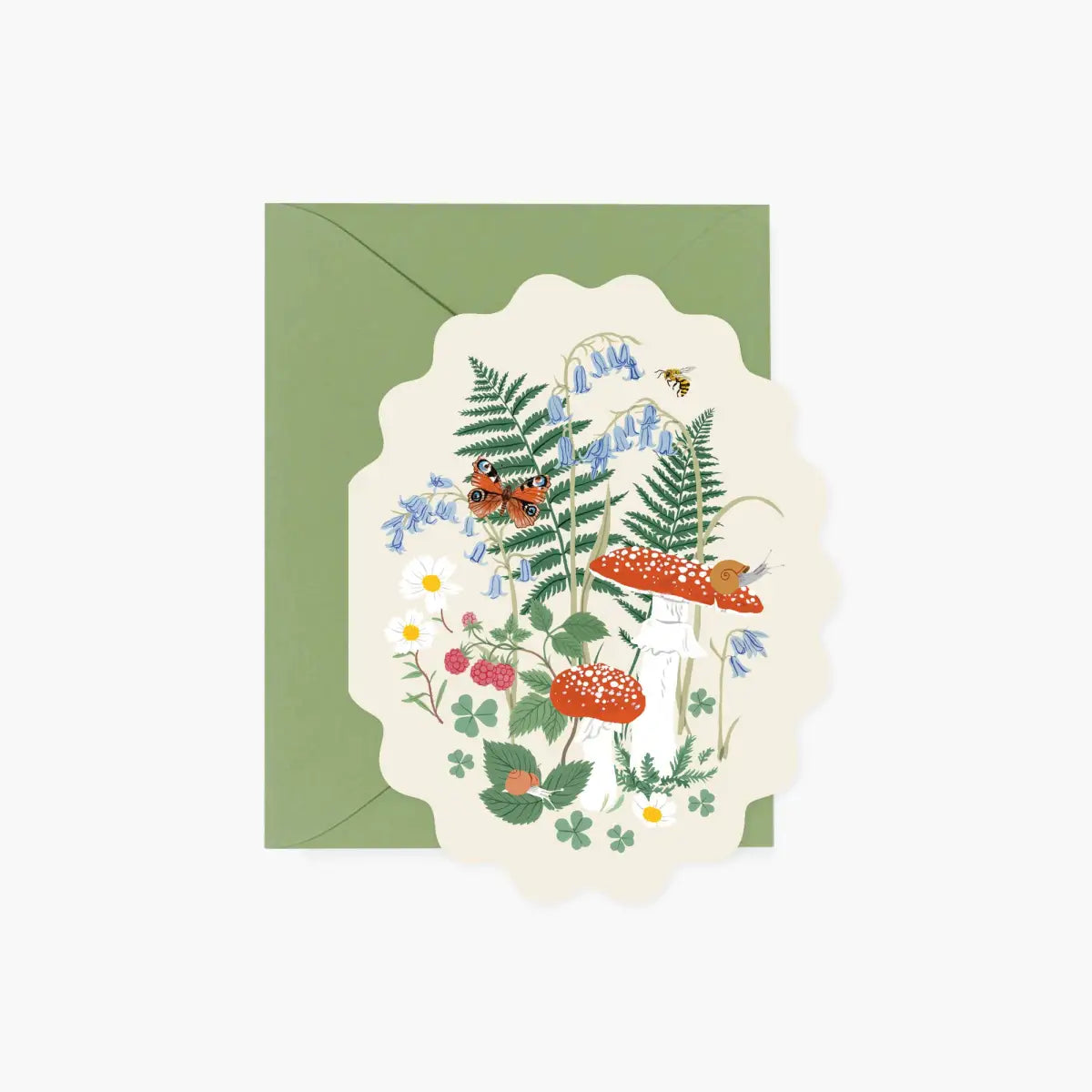 Greeting Card - Woodland with Mushroom - Botanica Paper Co.