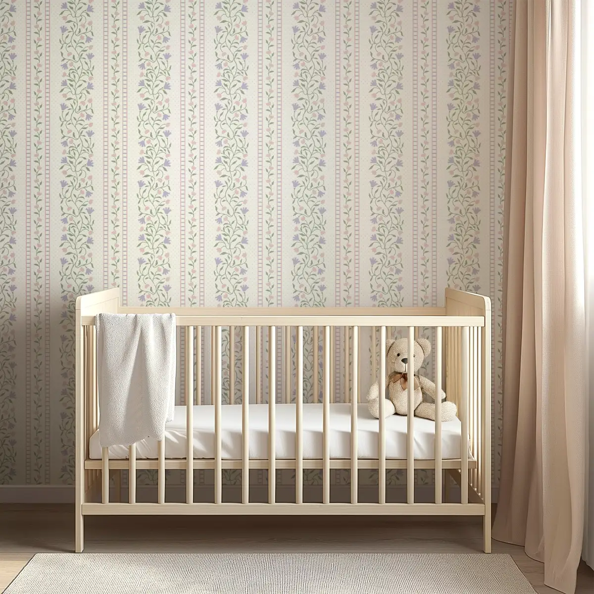 Gretchen Wallpaper - Delicate Cottage Stripe - by Heights Design Studio - Loomwell Home Goods