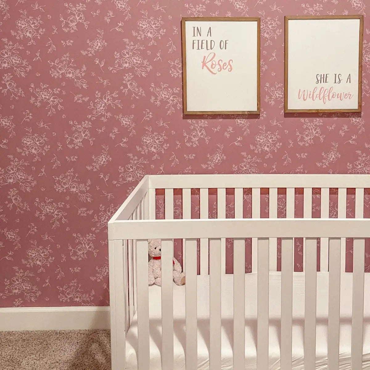 Gretl Wallpaper - Subtle Floral - by Emily Cooper Art - Loomwell Home Goods