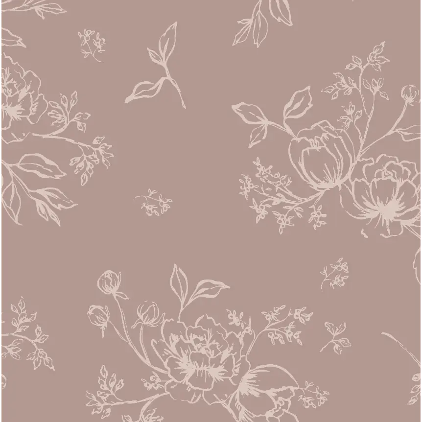 Gretl Wallpaper - Subtle Floral - by Emily Cooper Art - Sample 1 foot by 1 foot / Dark - Loomwell Home Goods