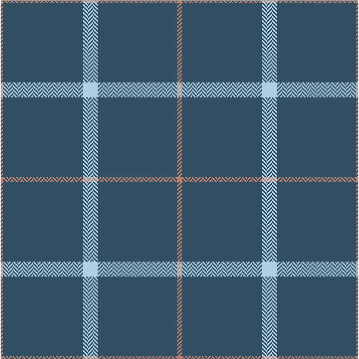 Griffin Wallpaper - Navy Plaid - Sample 1 foot by 1 foot - Loomwell Home Goods