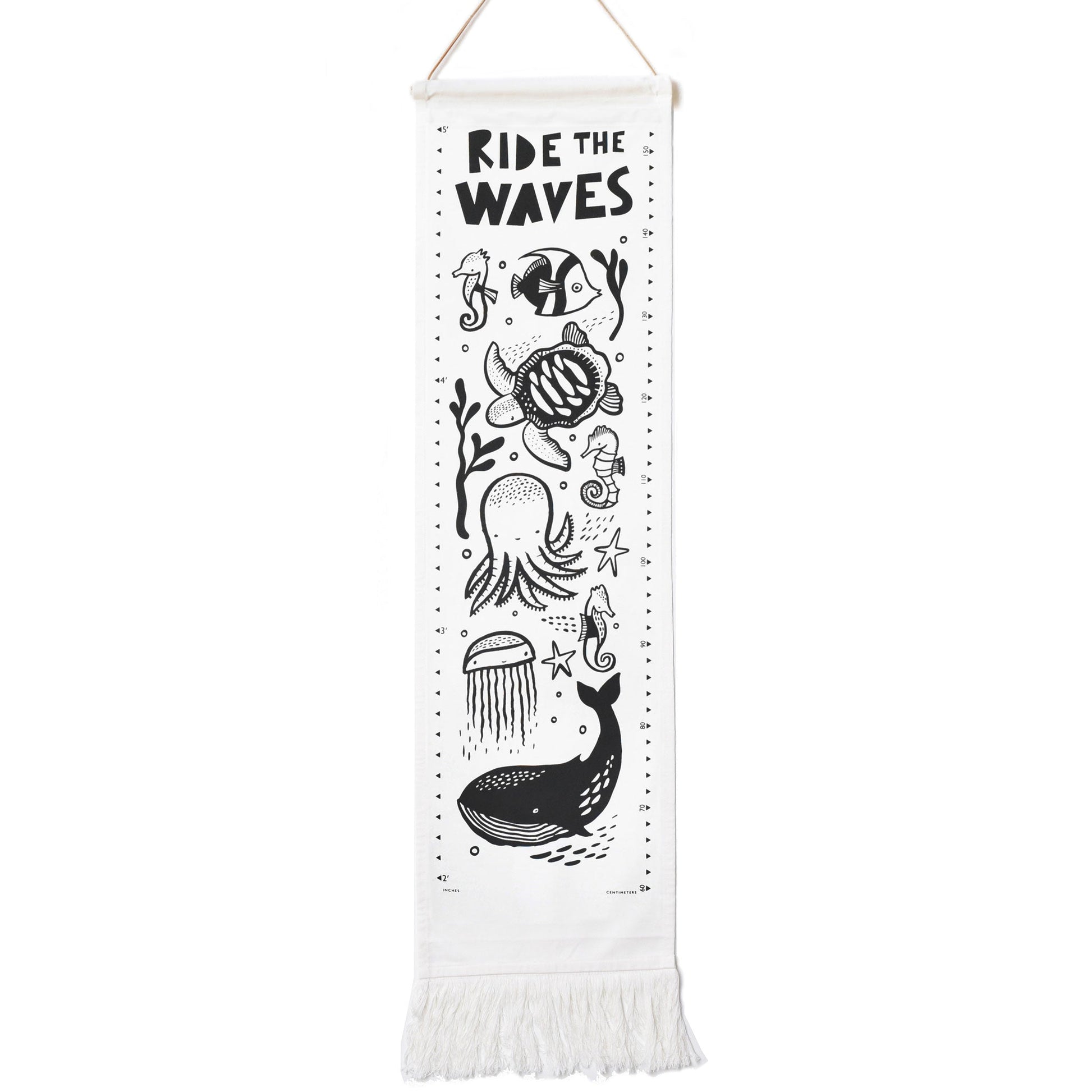 Canvas Growth Chart - Ocean - Wee Gallery