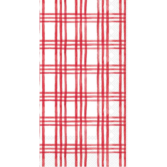 Guest Towels - Red Gingham - Christmas - Paper - Boston International