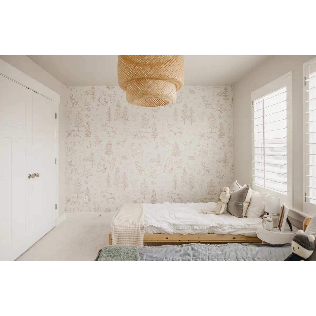 Gunnison Wallpaper - Forest Line Drawing for Kids - by Mariah Rose - Loomwell Home Goods