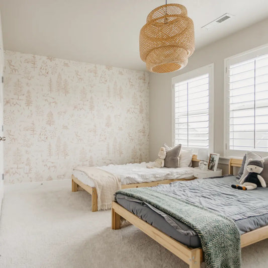 Gunnison Wallpaper - Forest Line Drawing for Kids - by Mariah Rose - Loomwell Home Goods
