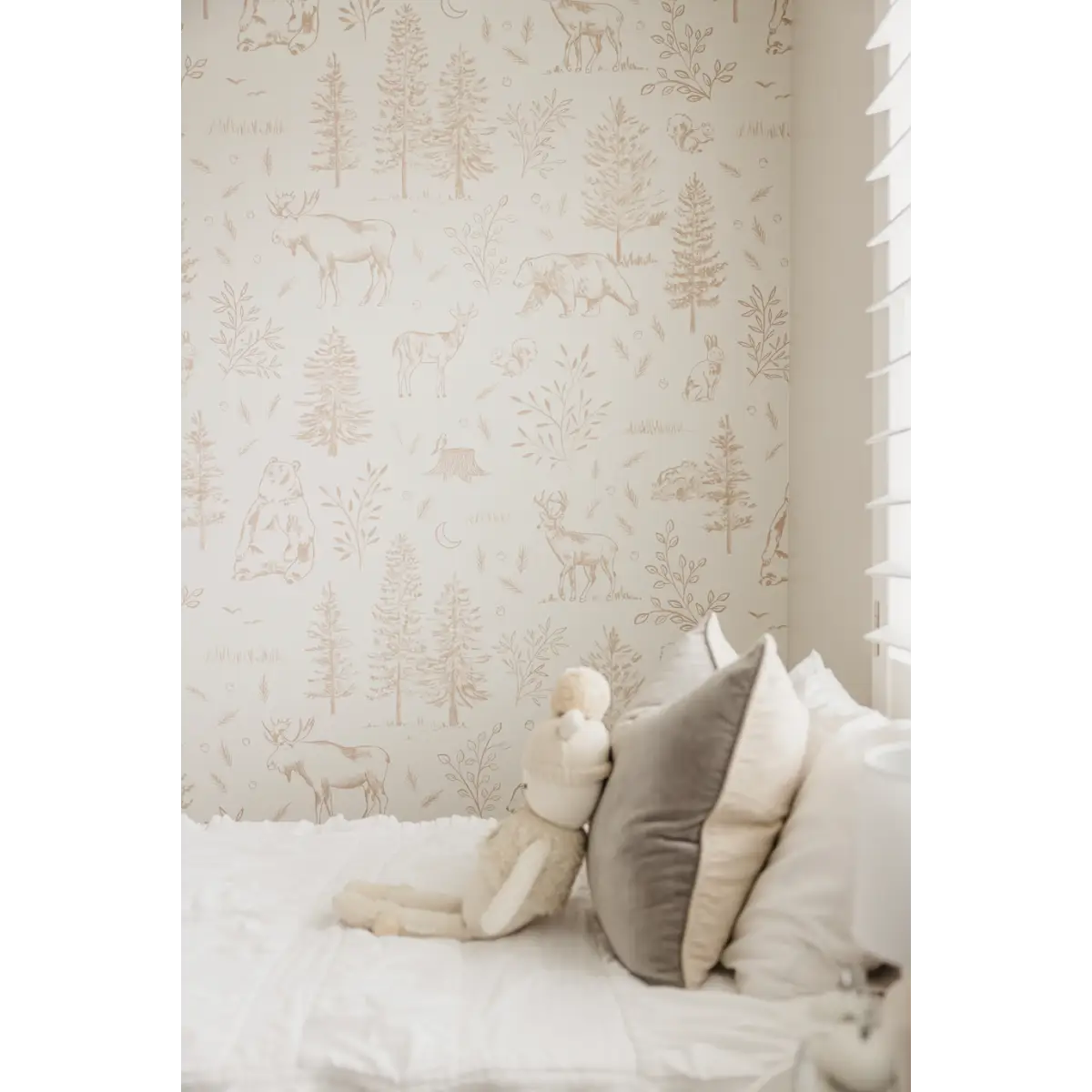 Gunnison Wallpaper - Forest Line Drawing for Kids - by Mariah Rose - Loomwell Home Goods