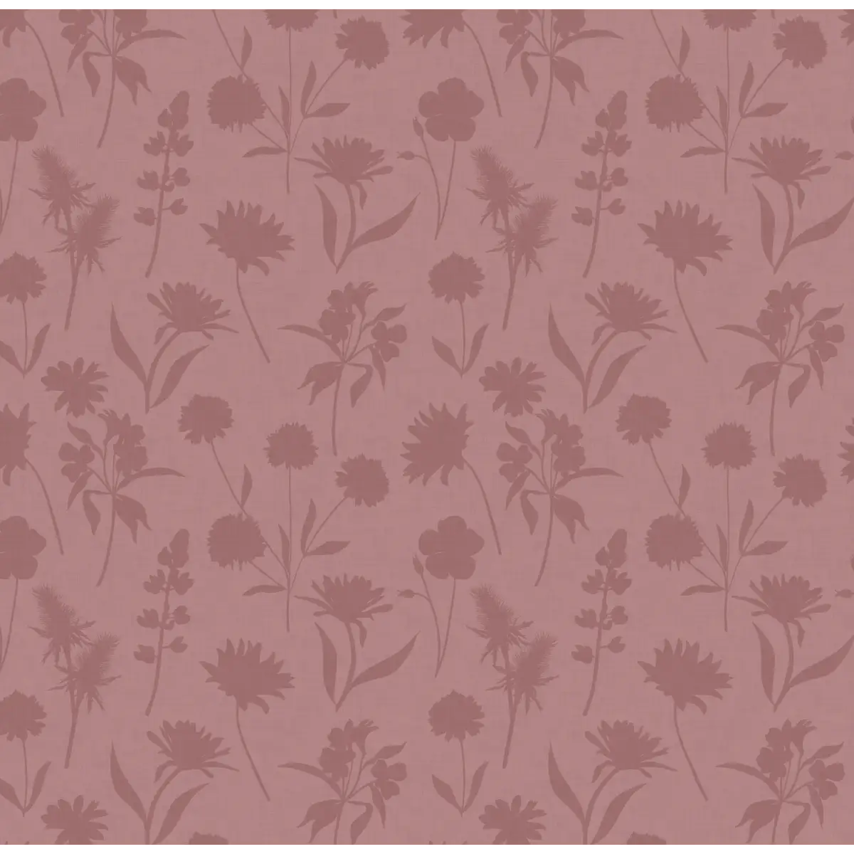 Gwyneth Wallpaper - Monochromatic Flowers - by Tracy Stone Design - Sample 1 foot by 1 foot / Dark Pink - Loomwell Home