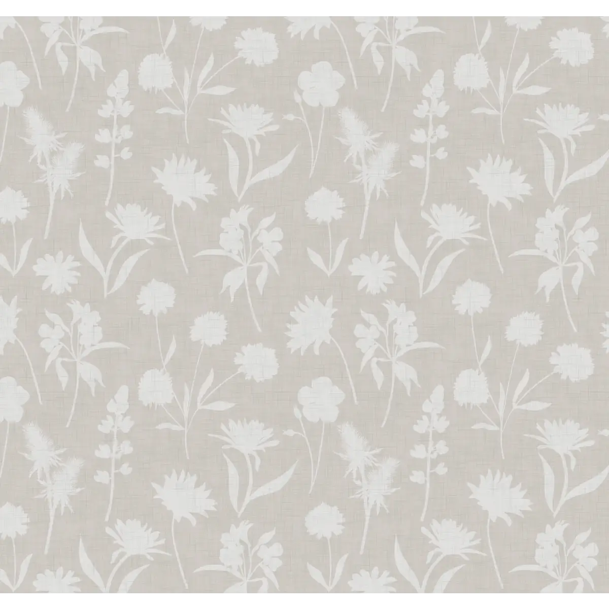 Gwyneth Wallpaper - Monochromatic Flowers - by Tracy Stone Design - Sample 1 foot by 1 foot / Neutral - Loomwell Home