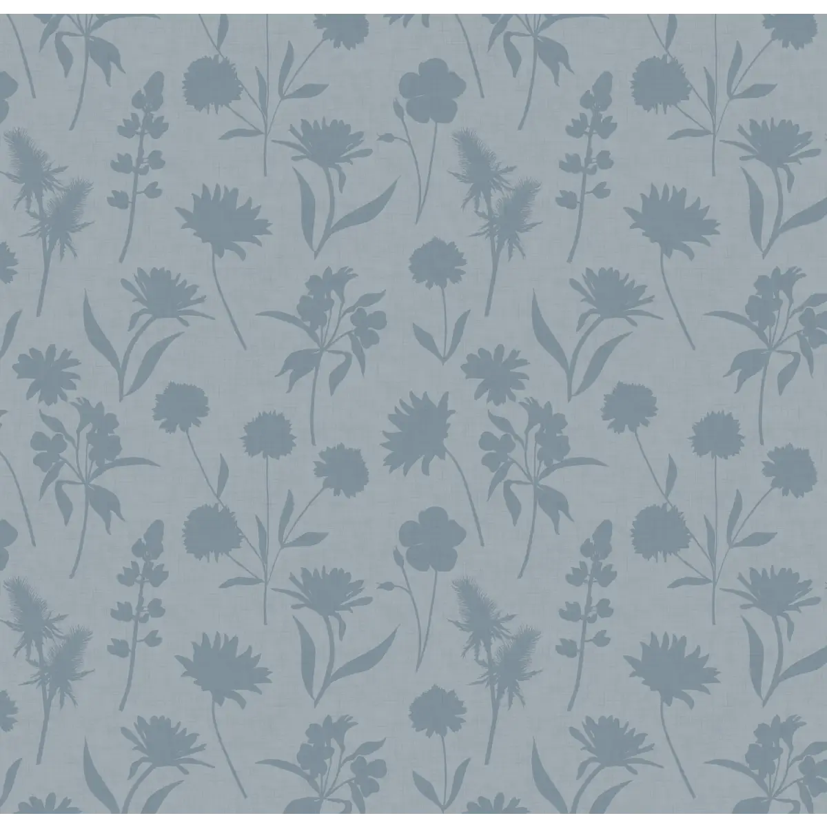 Gwyneth Wallpaper - Monochromatic Flowers - by Tracy Stone Design - Sample 1 foot by 1 foot / Pale Blue - Loomwell Home