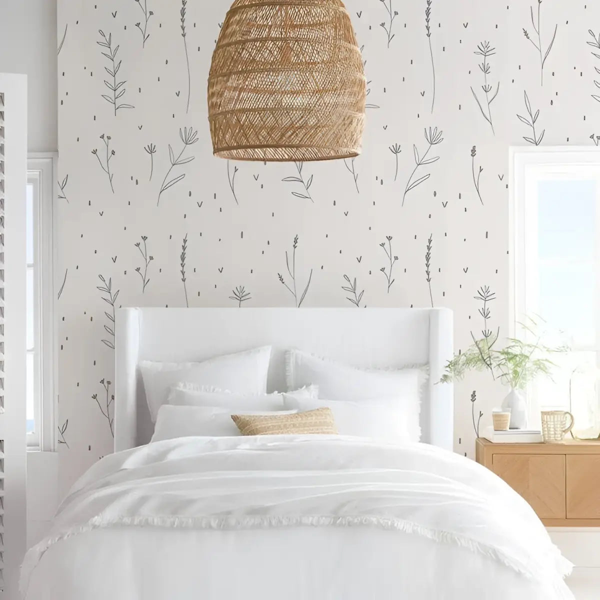 Hailey Wallpaper - Branch Line Drawings - Hailey Creative - Loomwell Home Goods
